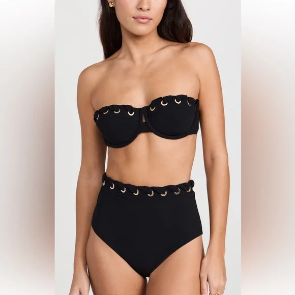 Zimmermann Alight Eyelet Balconette Bikini top High Waist Bikini